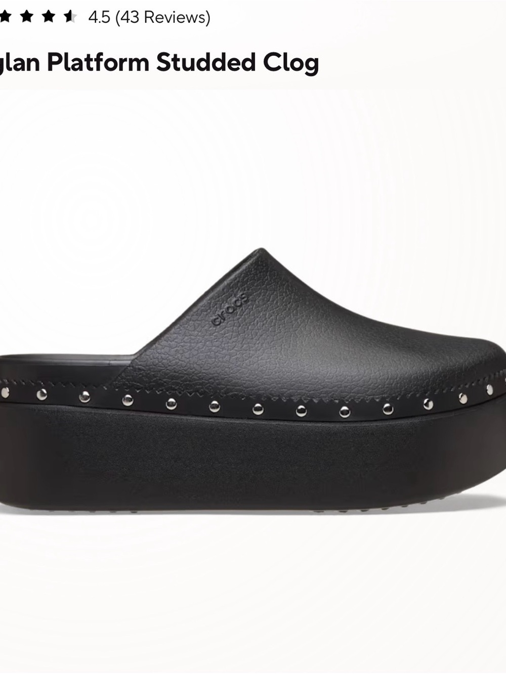 CROCS Dylan Platform Studded Clog - Black - Picture 4 of 7